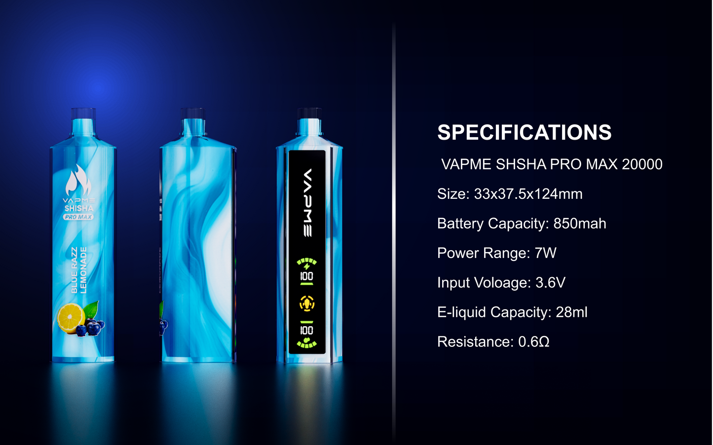 VAPME SHISHA PRO MAX 20000